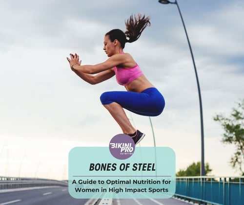 Image depicting a woman engaged in high-impact sports, emphasizing the importance of nutrition for bone health.